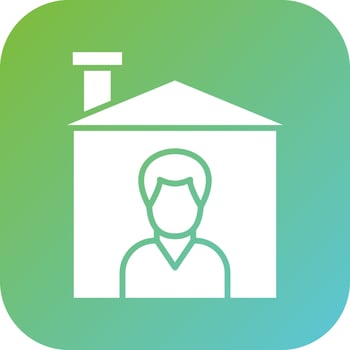 Stay Home Vector Icon Style