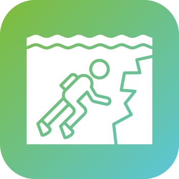 Wall Diving Vector Icon Style