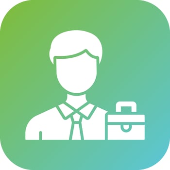 Business Man Vector Icon Style