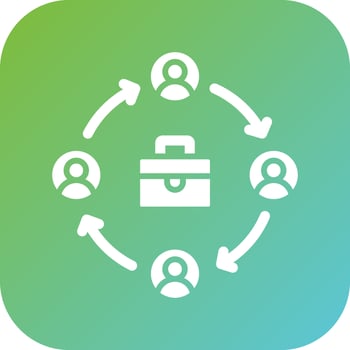 Job Rotation Vector Icon Style