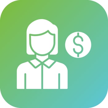 Junior Sales Rep Vector Icon Style
