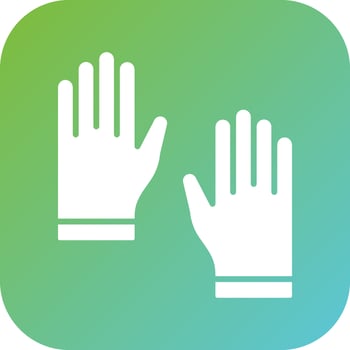 Latex Gloves Vector Icon Style