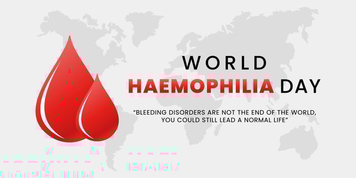 World Haemophilia Day on April 17. Hemophilia awareness day. Health awareness vector template for banner, card, poster, background.