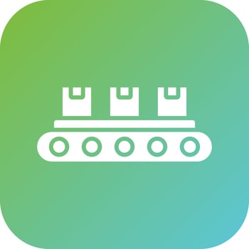 Conveyor Belt Vector Icon Style
