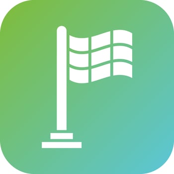 Goal Flag Vector Icon Style