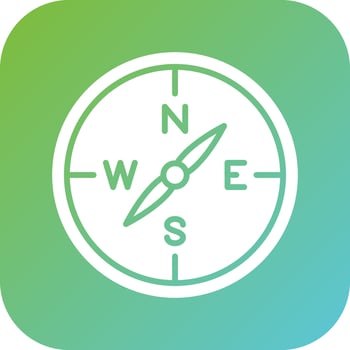 Compass Vector Icon Style