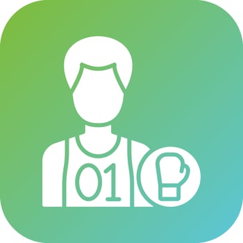 Athlete Male Vector Icon Style