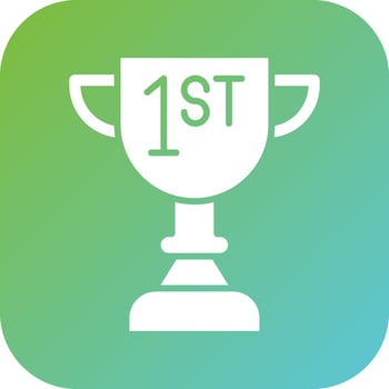 First Prize Vector Icon Style