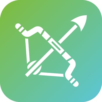 Bow And Arrow Vector Icon Style