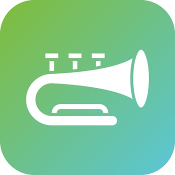 Horn Trumpet Vector Icon Style