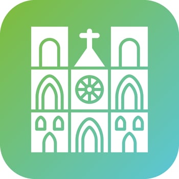 Notre Dame Vector Icon Style