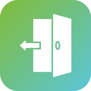 Exit Door Vector Icon Style