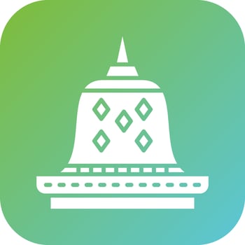 Borobudur Vector Icon Style