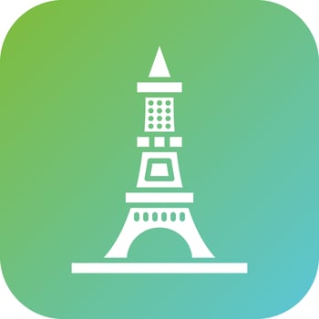 Eiffel Tower Vector Icon Style