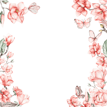 Watercolor hand drawn spring garden full of flowers square frame. Watercolor illustration for scrapbooking. Cartoon hand drawn background with flower for kids design. Perfect for wedding invitation. png