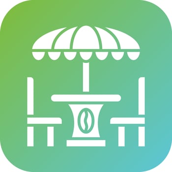 Coffee Terrace Vector Icon Style