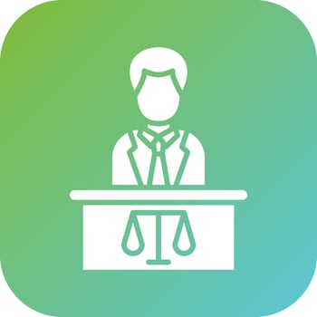 Court Appearance Vector Icon Style