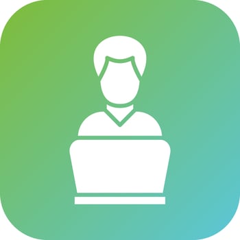 Clerk Male Vector Icon Style