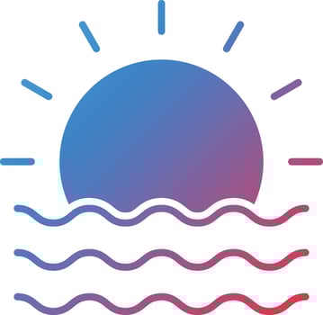 Vector Design Sunset Icon Style