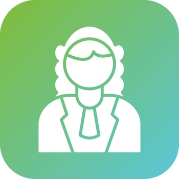 Judge Male Vector Icon Style