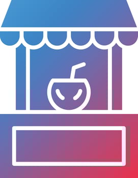 Vector Design Drinks Stall Icon Style