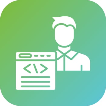 Citizen Developer Male Vector Icon Style