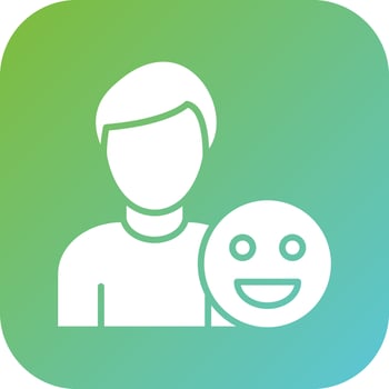 Happy Man Vector Icon Style