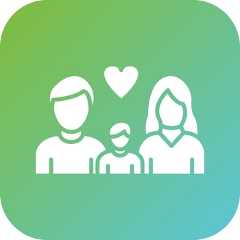 Happy Family Vector Icon Style