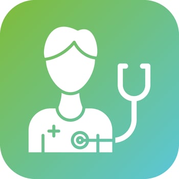 Patient Examination Vector Icon Style