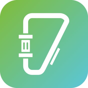 Carabiner Vector Icon Style