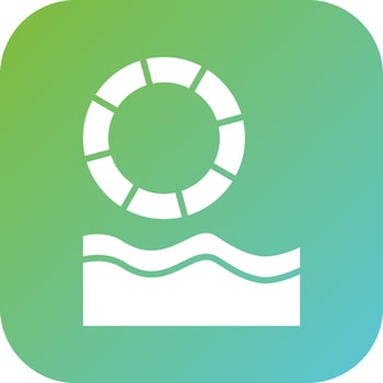 Rescue Swimming Vector Icon Style