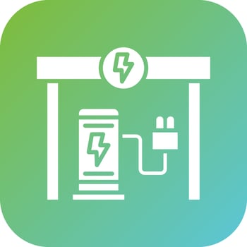 Charging Station Vector Icon Style