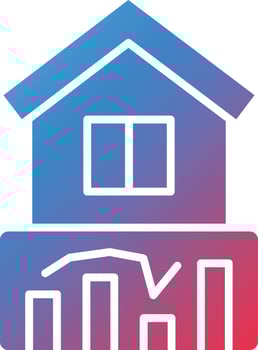 Vector Design House Stats Icon Style