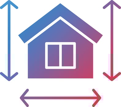 Vector Design House Measurement Icon Style