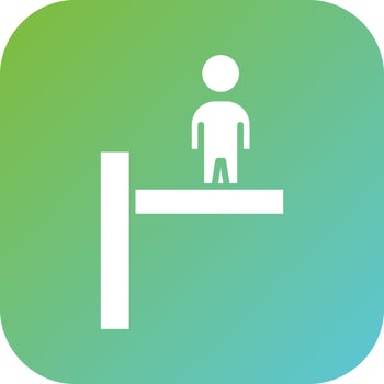 Fear Of Heights Vector Icon Style