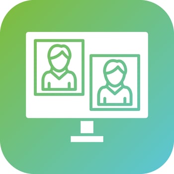 Online Meeting Vector Icon Style