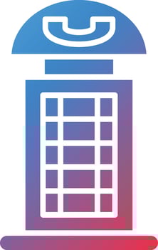 Vector Design Phone Booth Icon Style