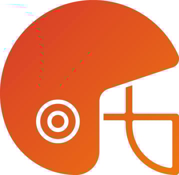 Rugby Helmet Vector Icon Style