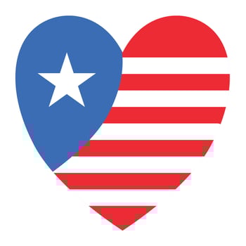 love america of memorial day flat icon set vector