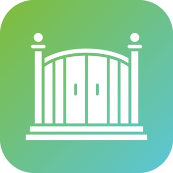 Entry Gate Vector Icon Style