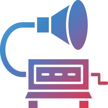 Vector Design Gramophone Icon Style