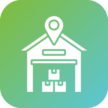 Warehouse Location Vector Icon Style