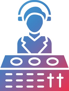 Vector Design DJ Icon Style