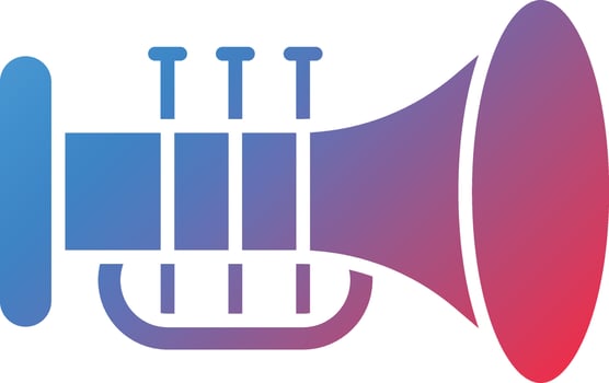 Vector Design Trumpet Icon Style