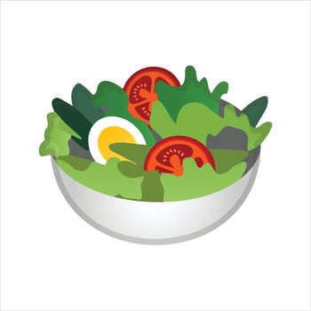 Green Salad Illustration Vector