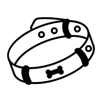 Trendy Dog Collar vector