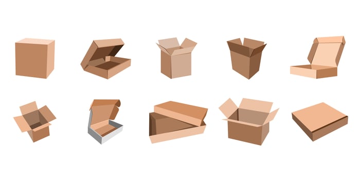 Box vector set collection graphic clipart design
