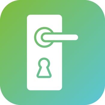 Door Knob Vector Icon Style