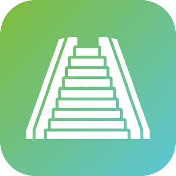 Escalator Vector Icon Style