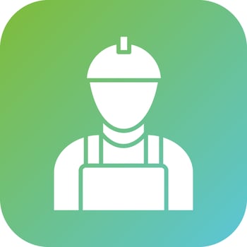 Worker Male Vector Icon Style